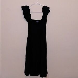 Gap Black Midi Linen Dress